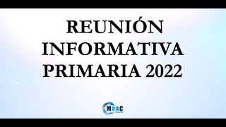 REUNION INFORMATIVA INICIO DE CURSO OPOSICIONES A MAESTROS 2022