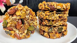 I don't eat sugar! Super healthy mixed Nuts Cookies ! Recipe for energy !