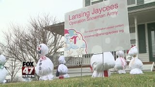 Lansing Jaycee's raise money with Operation Snowman Army