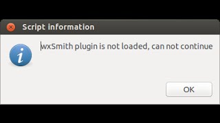 Code::Blocks error: wxSmith plugin is not loaded, can not continue