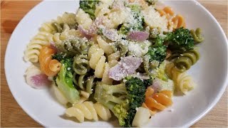 creamy fusilli with broccoli #shorts