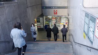 The Longest Underground Walkway in Korea - Euljiro underground shopping center, 4K 서울아랫길