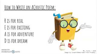 How to Write Acrostic Poems