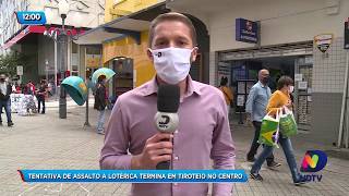 Tentativa de assalto a lotérica no centro de Florianópolis termina em tiroteio