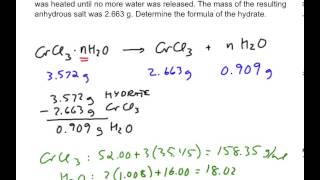 Determining the Formula of a Hydrate