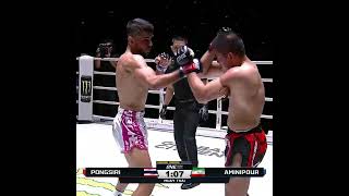 Fariyar Aminipour (TigerMuayThai) vs Pongsiri P.K.Saenchai highlights