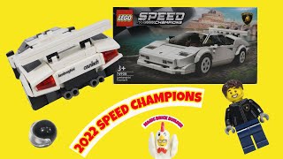 LEGO SPEED CHAMPIONS 2022 - LAMBORGHINI COUNTACH - 76908 -REVIEW, STOPMOTION BUILD AND GALLERY