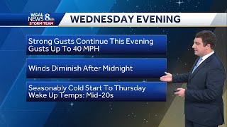 Strong Winds Continue Wednesday Evening In South-Central PA