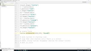 Python Practice: Turtle Race