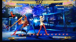 [P4U] Naoto Midscreen Cross Up D-Trap Set Up