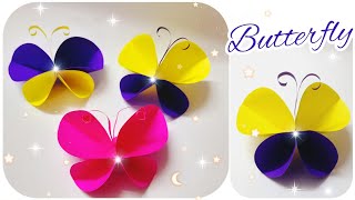 How to make easy paper butterfly 🦋 / paper crafts for school / paper craft / butterflies making