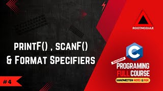 04 Printf() scanf() and format specifiers | c programing | c tutorial
