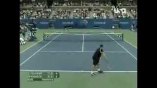 Roger Federer - How to return 140 mph Andy Roddick serve