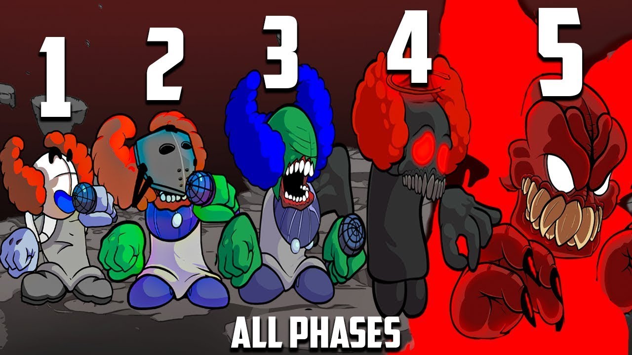 Tricky All Phases 0 5 Phases Friday Night Funkin Youtube