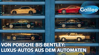 Statt Süßigkeiten zieht man sich hier Edelkarossen! Luxus-Autos aus dem Automaten