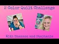 2 Color Quilt Challenge Month 4 - Sewing with Shannon Way @sleigharts  #quilting #sewing #bom