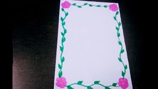 How To Decorate Chart Paper Border