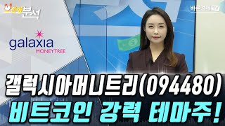 갤럭시아머니트리(094480), 비트코인 강력 테마주! | 송범선의 종목 분석 | 송범선 수석 전문가, 백선혜 아나운서