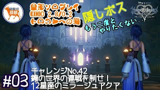 【KH HD2.8/0.2】トロコンへの道#03 チャレンジNo.42 鏡の世界の連戦を制せ！  隠しボス 12星座のミラージュアクア【評価HB 旦那】