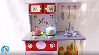 รีวิวของเล่นชุดเครื่องครัวไม้ ของเล่นเครื่องครัวไม้ ของเล่นอาหารไม้ wooden kitchen cooking play toy