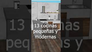 #shorts 13 ideas cocinas pequeñas y modernas