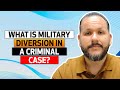 What is military diversion in a criminal case?