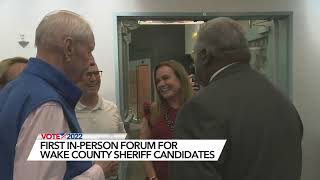 First in-person forum for Wake County sheriff candidates being held tonight