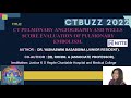 CTBUZZ 2022-Papers| YASHASWINI B | CT Pulmonary Angio & Wells score Evaluation of Pulmonary Embolism