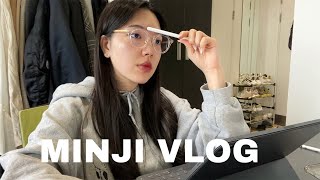 [MINJI] 🇬🇧영국유학생 Vlog|지금 런던 하늘에서 내리는 물 비 아니고 내 눈물..학비 내놔 이색ㄱ..들아|오트밀오므라이스|고구마계란빵|시리얼|런던에서 아크릴네일 받아써