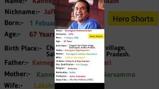 South Indian Comedian Brahmanandam Biography #shorts  #brahmanandam #comedy