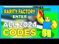 NEW CODES FOR RARITY FACTORY TYCOON ON ROBLOX