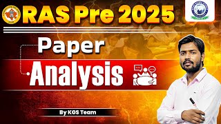 RAS Prelims 2025 Paper Analysis Live 🔴 Complete Paper Analysis 📝 Khan Global Studies