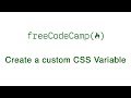 Basic CSS - Create a custom CSS Variable - freeCodeCamp