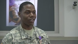 Joshua Davis receives Purple Heart