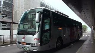 県営名古屋空港アクセス　名古屋駅前～空港 あおい交通 エアロエース 前側車窓一部  2014.10