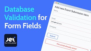 WordPress Form Validation with Live Database Data: JetFormBuilder + JetEngine