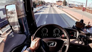 POV Driving MAN TGX 500 Polish 🇵🇱 local roads Wadowice 4k cockpit view