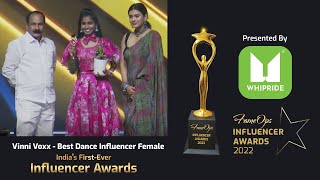 Award For Best Dance Influencer Female | Vinni Voxx | @FameOps Influencer Awards 2022 | WhipRides