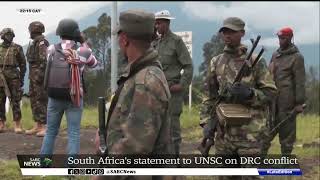 DRC Conflict I SA deplores \