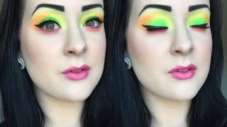 Neon Nights Makeup Tutorial (Feat. Sleek i-Divine Acid Palette)