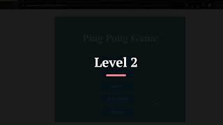 PingPong Game (HTML/CSS/JavaScript)