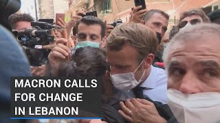 Macron urges political change as Beirut reels from explosion