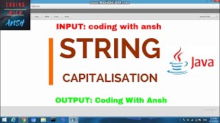 WRITE A JAVA PROGRAM TO INPUT STRING AND CAPITALIZE IT || JAVA PROGRAM FOR STRING CAPITALIZATION