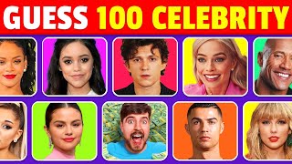 Guess the CELEBRITY in 3 Seconds | 100 Most Famous People in 2023