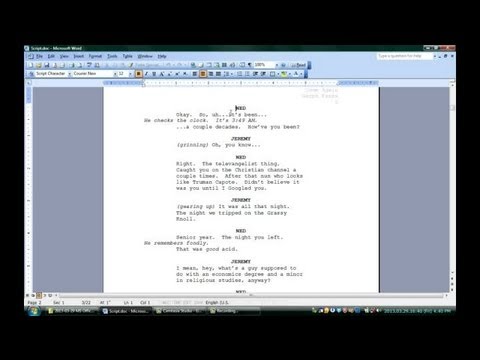 Screenwriting Template For Word - Card Template