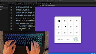 ASMR Programming - Memory Game Coding - No Talking