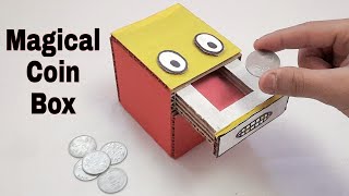 How To Make Magic Coin Box - Piggy Bank From Cardboard