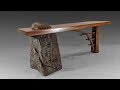 Building a Stone and Wood Bridge Bench