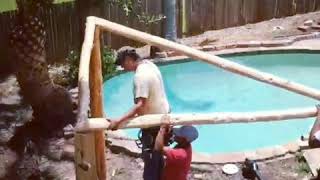 Building a tikihut (palapa)