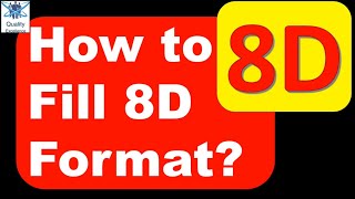 How to fill 8D Format | How to fill 8D Report | 8D Report | 8D format | 8D Report Template | 8D Form